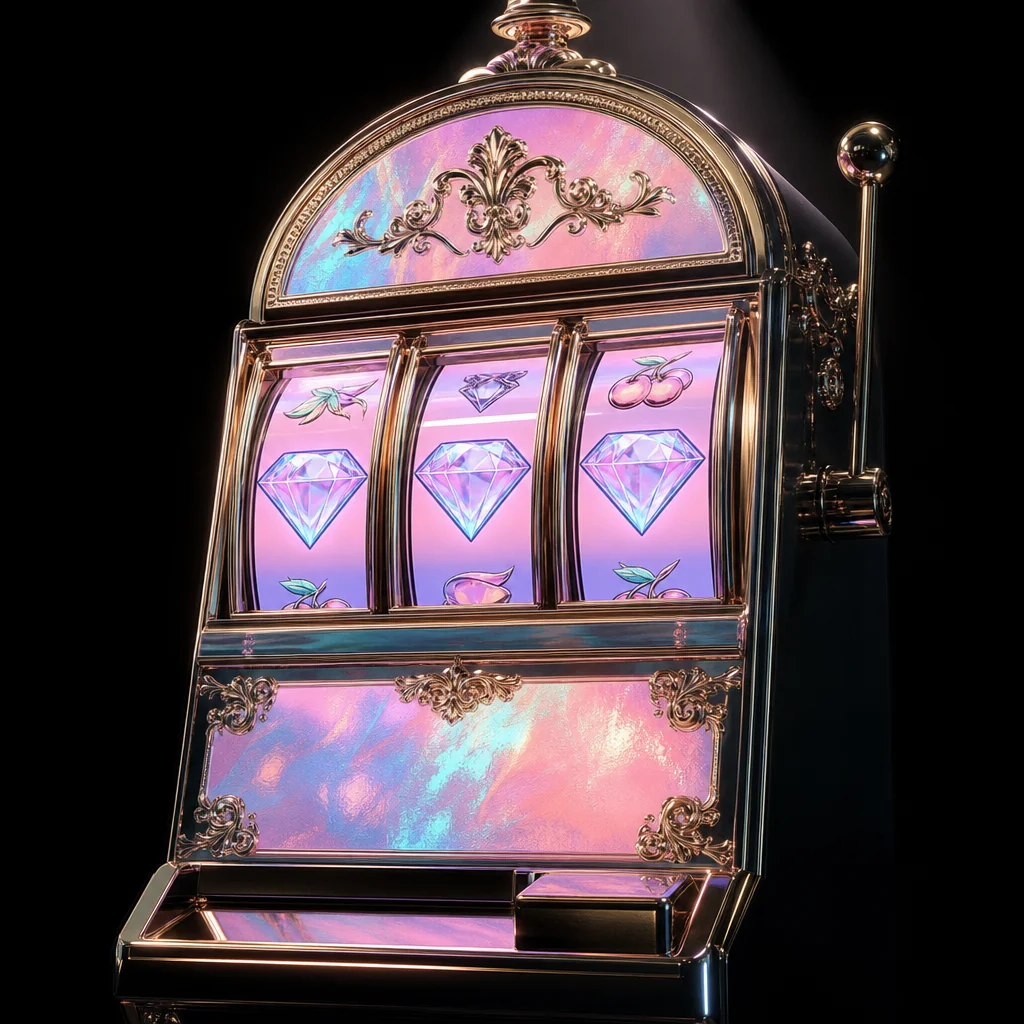Vaporwave live baccarat table with glowing side bet panels